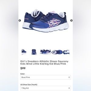 NWT! Saucony kid wind sneaker $99 retails